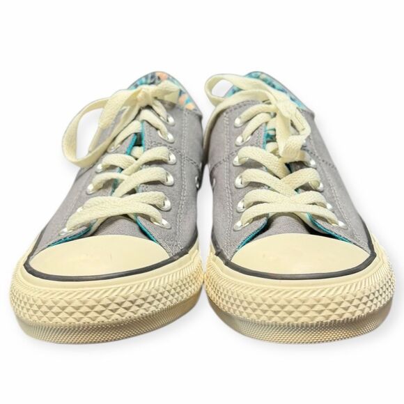 CONVERSE Women’s Gray & Aqua Low-Top All Star Sneakers Size 8 - Picture 3 of 8